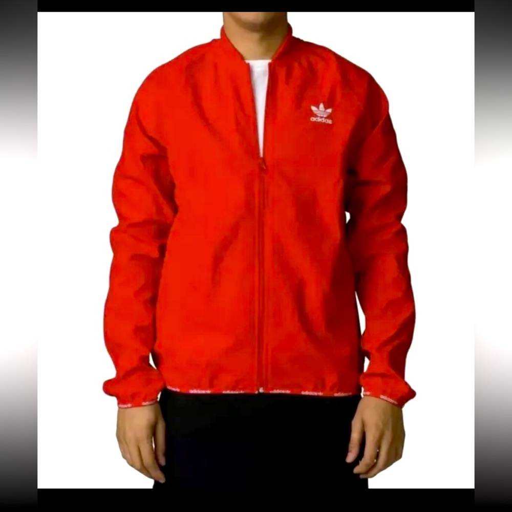 Adidas NWOT Men’s Originals SST Superstar 2.0 SLIM Track L Jacket Red - Picture 1 of 3